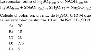 SOLUCIONES  NEUTRALIZACION EJERCICIO RESUELTO [upl. by Ellevehs]