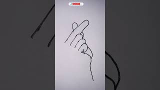 How to draw a hand  bts symbol drawing [upl. by Varin]