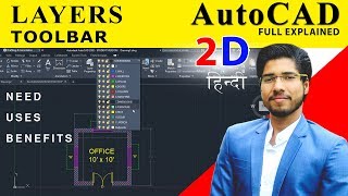 Layers Toolbar in AutoCAD  Need amp Uses  Complete Explain [upl. by Aerdnak]