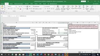 LIQUIDACION DE CONTRATO A TERMINO FIJO CON PLANTILLA EN EXCEL [upl. by Notffilc]