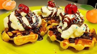 Waffles de Mandarina  Receta Casera y Deliciosa [upl. by Marchall638]