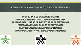 ⌚Convocatorias del SENA  AGOSTO PRESENCIAL 🚌 Y VIRTUAL 💻 [upl. by Ilyssa]