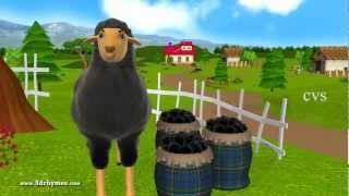 Baa Baa Black Sheep  3D Animation English Nursery Rhyme for children with lyrics [upl. by Mullac]