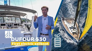 First Electric Sailboat ⚡ launched by Dufour Shipyard [upl. by Cyd918]