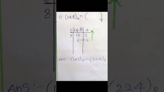 Convert the following Decimal numbers into Octal  electronicsdigitalelectronics shorts [upl. by Biel820]