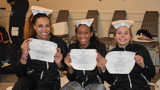 No 2 Texas Volleyball seniors celebrate graduation from NCAA regional Dec 9 2017 [upl. by Mavra]