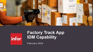 Factory Track App IDM Capability [upl. by Yhtuv]