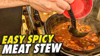 Crockpot Spicy Meat Stew Recipe [upl. by Deehan]