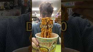 Day 90 of only eating food from a Korean convenience store korea conveniencestore ramen [upl. by Annirok]