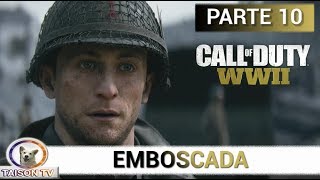 Call of Duty WWII quotEmboscadaquot Misión 10  4K 60 FPS [upl. by Zil]