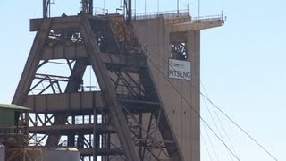 South African gold miners go on strike [upl. by Nnadroj]