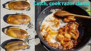 Catch and cook razor clams  Oregon [upl. by Dorion]