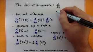 Calculus  The basic rules for derivatives [upl. by Pacificas]