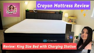 Review King Size Bed with USB Ports amp Crayon Mattress for Ultimate Comfort review homedecor [upl. by Andrej]