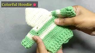 Easy crochet hoodie  How to make handknitted crochet Hoodie [upl. by Proudlove]