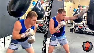 CANELO DEFENSIVE TRAINING  LOOKING SAUVE DRILLING HEAD MOVEMENT amp COMBINATIONS WORKOUT VIDEO [upl. by Nahoj905]