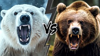 Fight POLAR BEAR vs GRIZZLY BEAR  Who would WIN [upl. by Rehctaht]