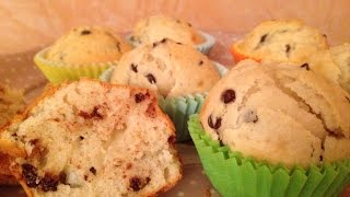 Muffins allo yogurt con gocce di cioccolato ITA  Ricetta Facile e Veloce [upl. by Lakin909]