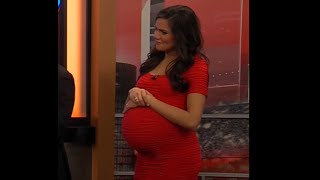 Pregnant Twinner News Presenter HUGE BELLY [upl. by Nylirahs]