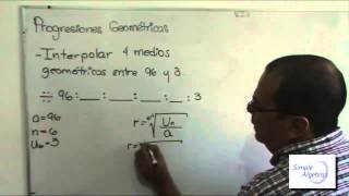 SimpleAlgebra1  Interpolar medios geométricos [upl. by Adoree611]