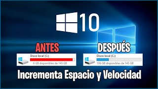 COMO LIMPIAR EL DISCO C EN WINDOWS 10 haz más rápida tu PC [upl. by Kelcey971]