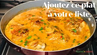 Une Fricassée de Poulet à la Crèmeà ma façonDELICIEUXFaitmaison [upl. by Ttnerb]