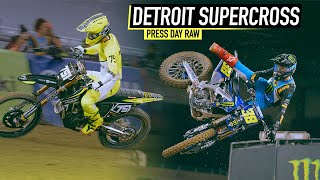 2024 Detroit Supercross  Press Day Raw With 250 East Region amp 450 Class [upl. by Ardnola]