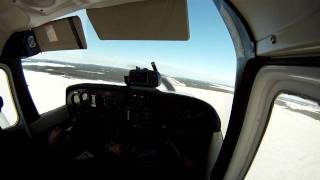 Cessna 172 Landing at Luleå Airport LLA Runway 32 [upl. by Neau760]