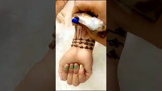 bracelet mehndi design very easy and most unique mehndi design new mehndi trending latest [upl. by Crissy]