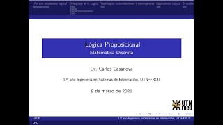 Razonamientos deductivos  Clase Virtual Matemática Discreta  16032021 [upl. by Adnouqal]