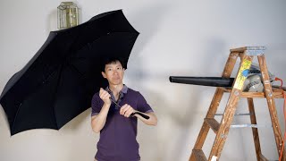 Testing out a Davek Umbrella with a Leaf Blower [upl. by Htebaras]