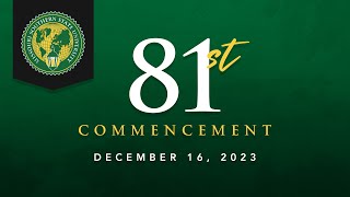 MSSU 81st Commencement  December 2023 [upl. by Nalepka173]