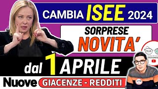 ⚠️ da 1 APRILE ➡ NUOVO ISEE POTENZIATO❗CAMBIO GIACENZE PATRIMONI REDDITI 2024 BTP CASA ASSEGNO UNICO [upl. by Ahseile]