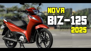 HONDA BIZ125 2025  Todos os DETALHES [upl. by Quickel]