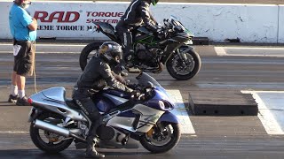 Sport bikes racing  H2 Ninja vs Hayabusa R1 vs Aprilia H2R vs Ducati [upl. by Sears]