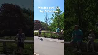 Worden park 10k LeylandEngland 18052024 Top 3 finishers 🥇🥈🥉wordenpark10krunrunning [upl. by Oirramaj]