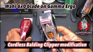 Cordless Balding Clipper  Wahl 6x0 Blade  Gamma Ergo  Best Modification [upl. by Anelra]