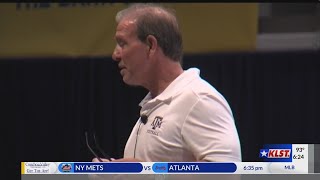 Texas AampM coach Jimbo Fisher headlines Angelo FB Clinic 061218 [upl. by Ramin]