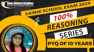 Reasoning live class for sainik school entrance exam 2024  PYQ and mock test of reasoning 6th and 9 [upl. by Enelehcim]