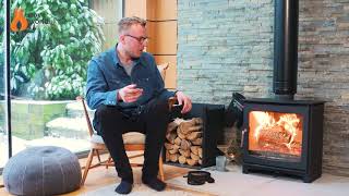 SIA  Eco Design Ready Ecosy Panoramic 5kw Stove Demo [upl. by Petigny175]