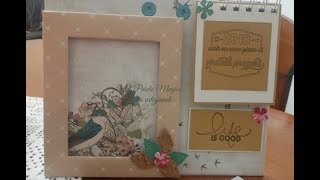 CALENDARIO DA TAVOLO CON SCATOLA SCRAPBOOKING [upl. by Enohs]