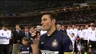 Javier Zanettis retirement speech quotTHANK YOU INTER AND EVERYONEquot [upl. by Rooker]