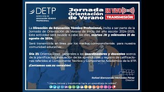 Jornada de Verano para Coordinadores y Maestros ETP Públicos y Privados [upl. by Liddie722]