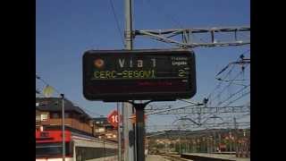 Renfe Cercanías  Panel informativo con destino Cercedilla y Segovia con transbordo [upl. by Aiyot787]