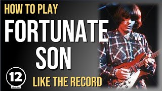 Fortunate Son  Creedence Clearwater Revival  Guitar Lesson [upl. by Necyla395]