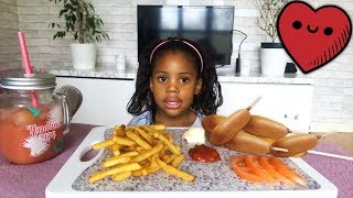 ASMR CORN DOG  FRENCH FRIES  TOMATOES┃WHISPER┃아스머 먹방 [upl. by Cristi]