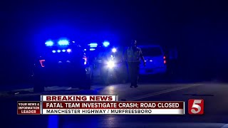 1 Dead In Manchester Hwy Crash In Murfreesboro [upl. by Akena]