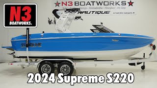 2024 Supreme S220  Electric Blue  Walk Through  N3 Boatworks [upl. by Giess219]