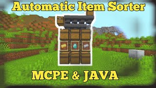 MINECRAFT Automatic Item Sorter MCPE amp JAVA [upl. by Nalehp834]