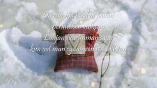 Kari Tapio Tahdon oikean joulun Lyrics [upl. by Brade]